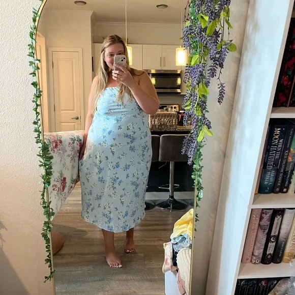 NEW Arula Blue Floral Maxi Dress Plus Size 1X / A NWT - Picture 4 of 7